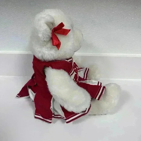 Build A Bear!! Vintage Cheerleader Teddy Bear Plush Cheer White & Red Outfit - Picture 6 of 15